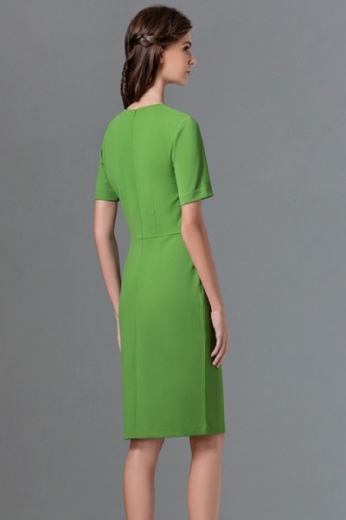 Платье из крепа зеленое